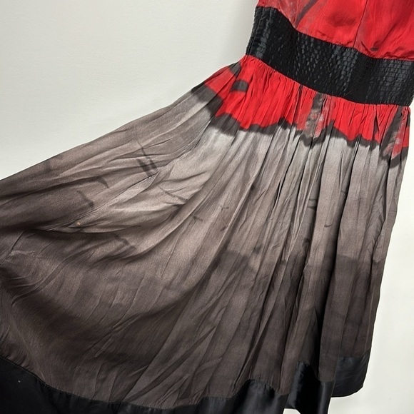 ZARA WOMAN gray sleeveless dress A-line skirt size S gray, black and red color - Picture 10 of 16